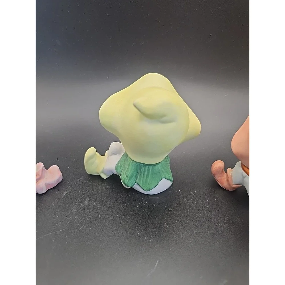 Vintage Set of 3 Ceramic Homco #5213 Elf Fairy Pixie Figurines  Garden‎ Gnomes